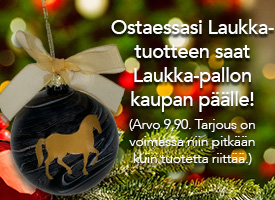 Ostaessasi Laukka-tuotteen saat Laukka-pallon kaupan päälle!